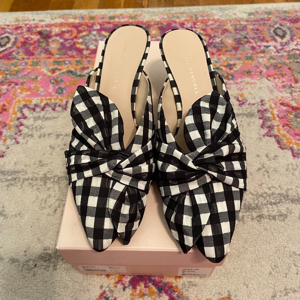 Loeffler Randall Jade Gingham Kitten Heels with Box